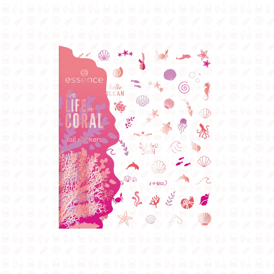 ESSENCE LIVE LIFE IN CORAL NAIL SITCKERS